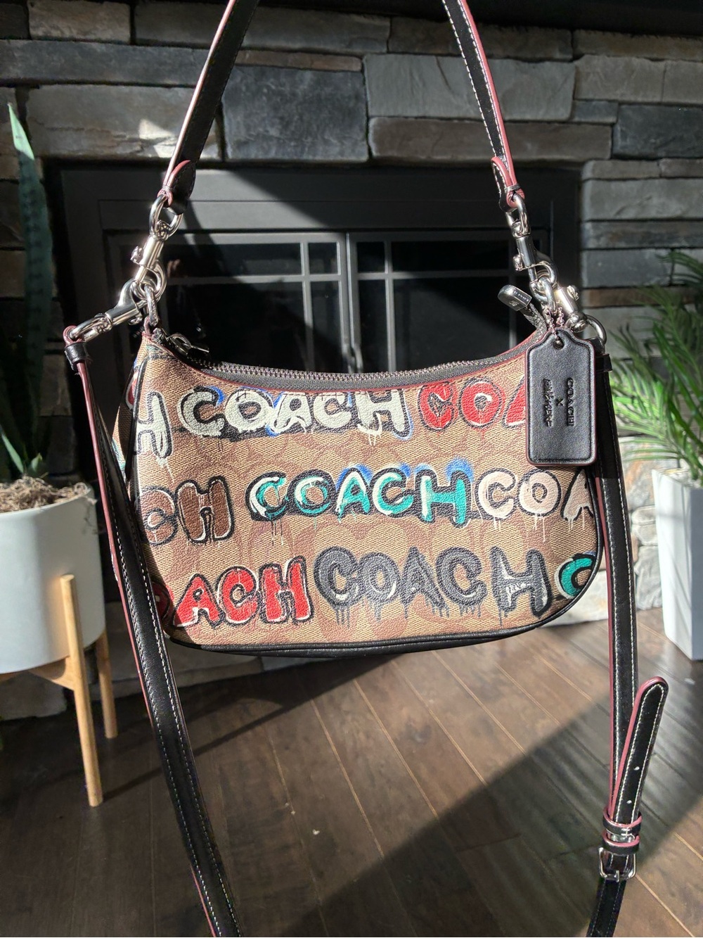 Coach X Mint + Serf Teri Shoulder Crossbody Bag, Graffiti, CM096